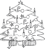 Old Fashioned Christmas Tree Coloring Page