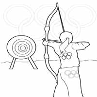 coloring pages archery pictures