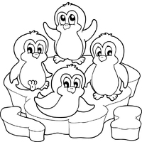 cute penguin coloring page