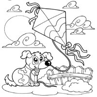 coloring pages kite