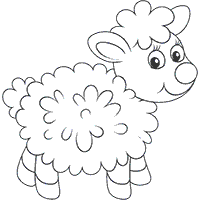 baby sheep coloring pages