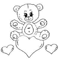 Bear on Heart Card