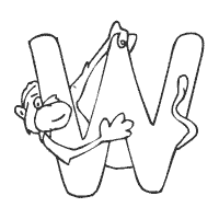 Monkey Alphabet, Letter W