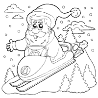 Snow Mobiling Santa