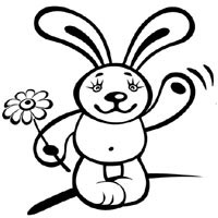 Waving Flower Bunny