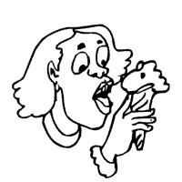 Woman Eating Ice Cream Cone