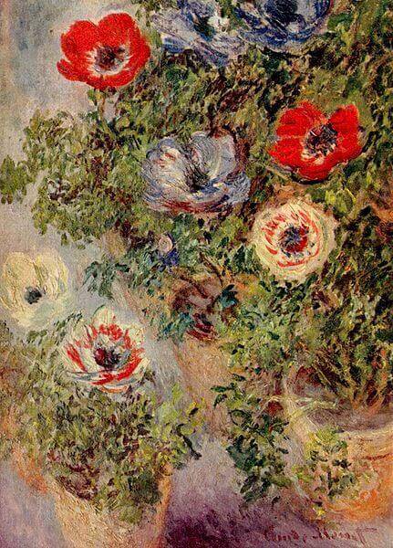 Still-Life with Anemones, 1885, Claude Monet