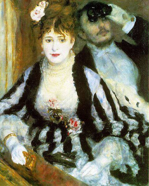 The Theater Box, 1874 by Pierre-Auguste Renoir, Courtauld Institute Galleries, London.