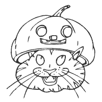 Cat with Jack-O’-Lantern