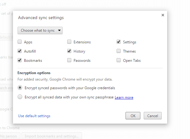 Signing into Chrome